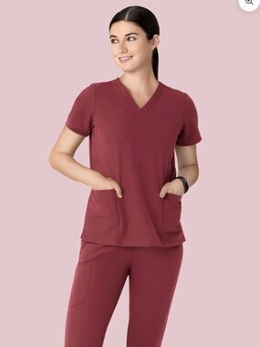 Mandala Women’s Scrub Set - Burgundy